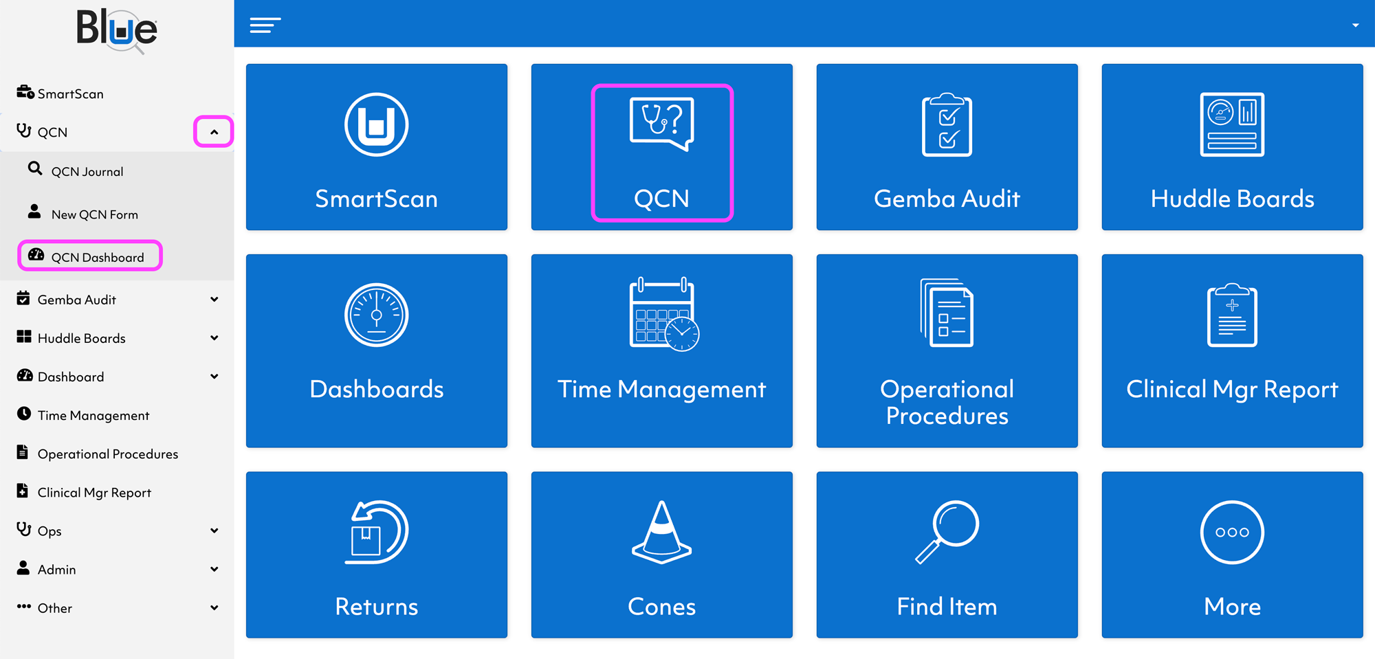 BlueQ QCN Dashboard