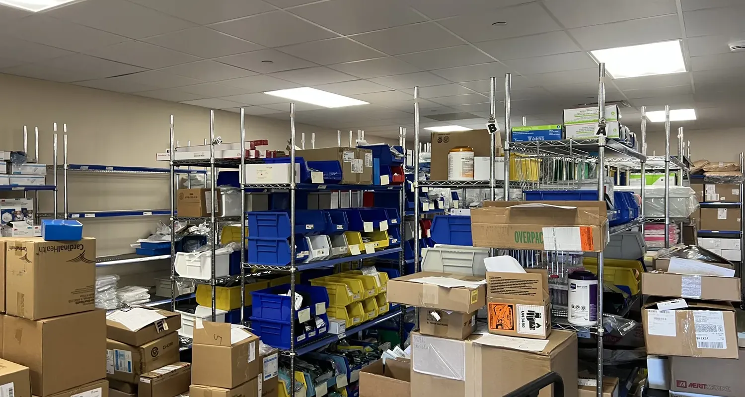 hospital supply room transformation, before