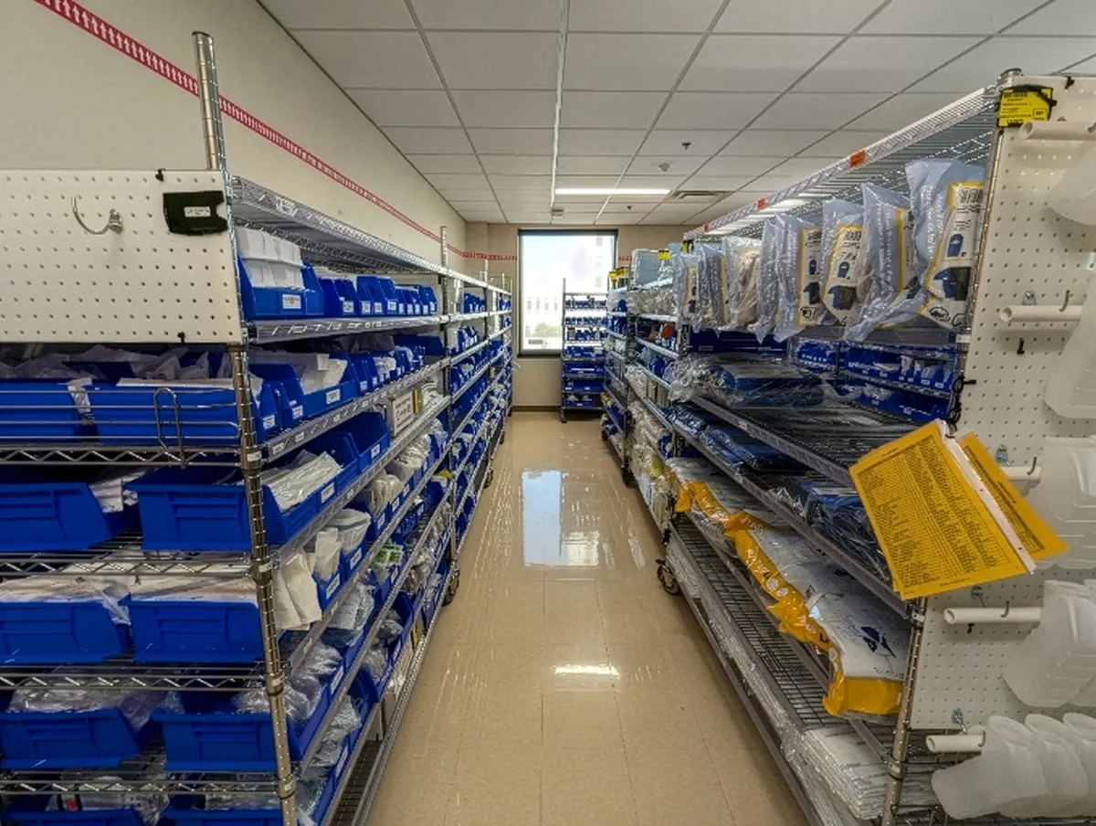 Walter Reed supply room transformation, after