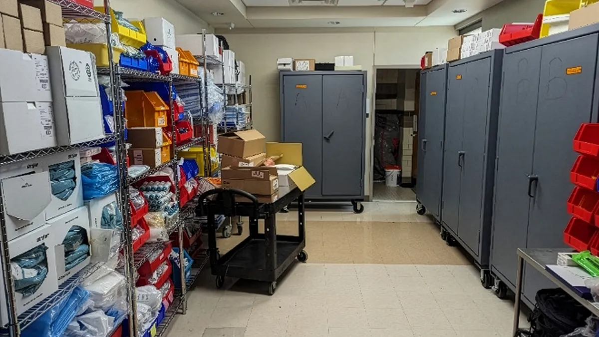 Walter Reed MICU supply room, before transformation
